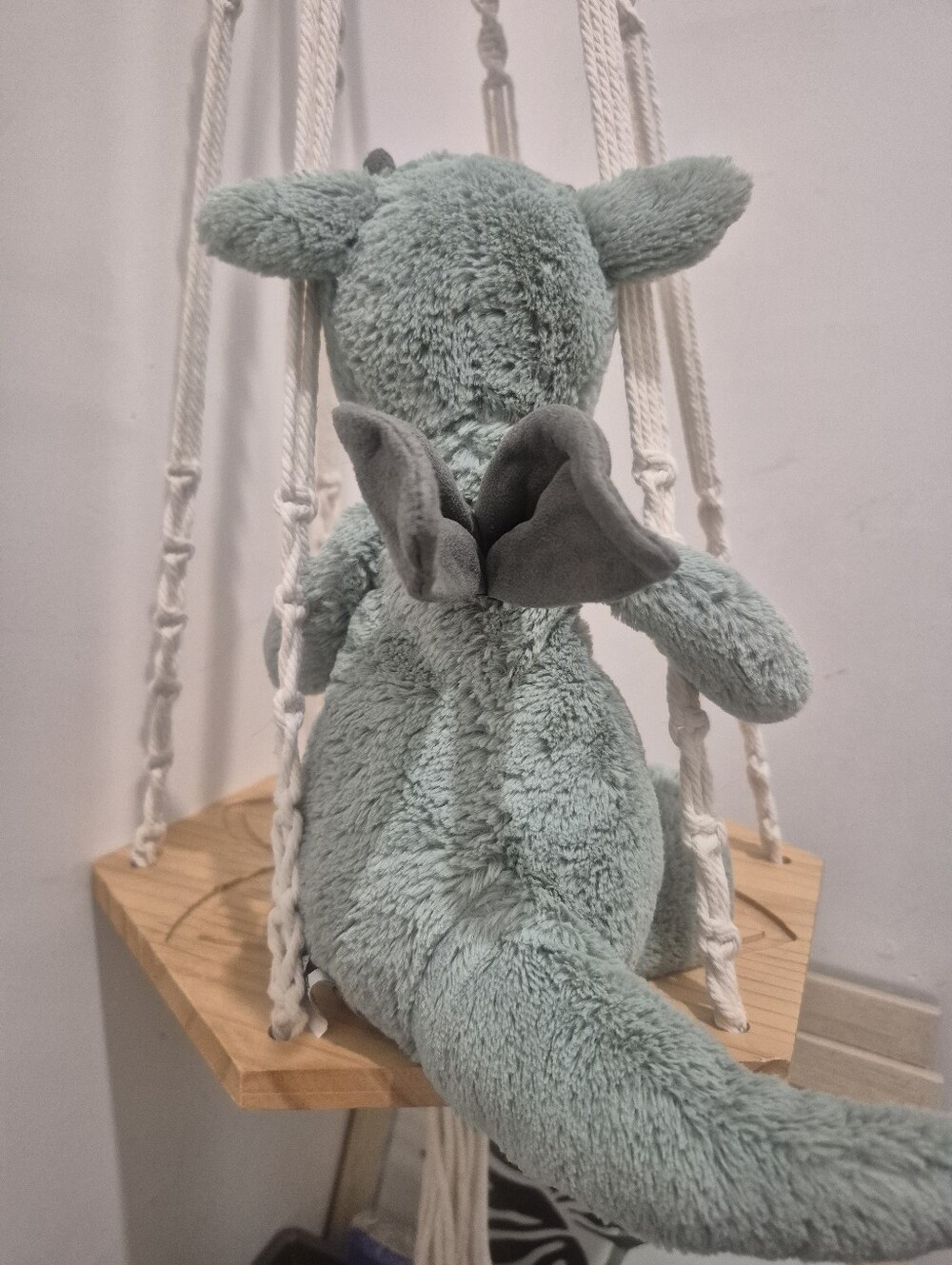 Bashful Dragon Jellycat Sage Green 12 Inch Medium Retired - Picture 5 of 8
